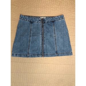 Altar’d State denim mini skirt.